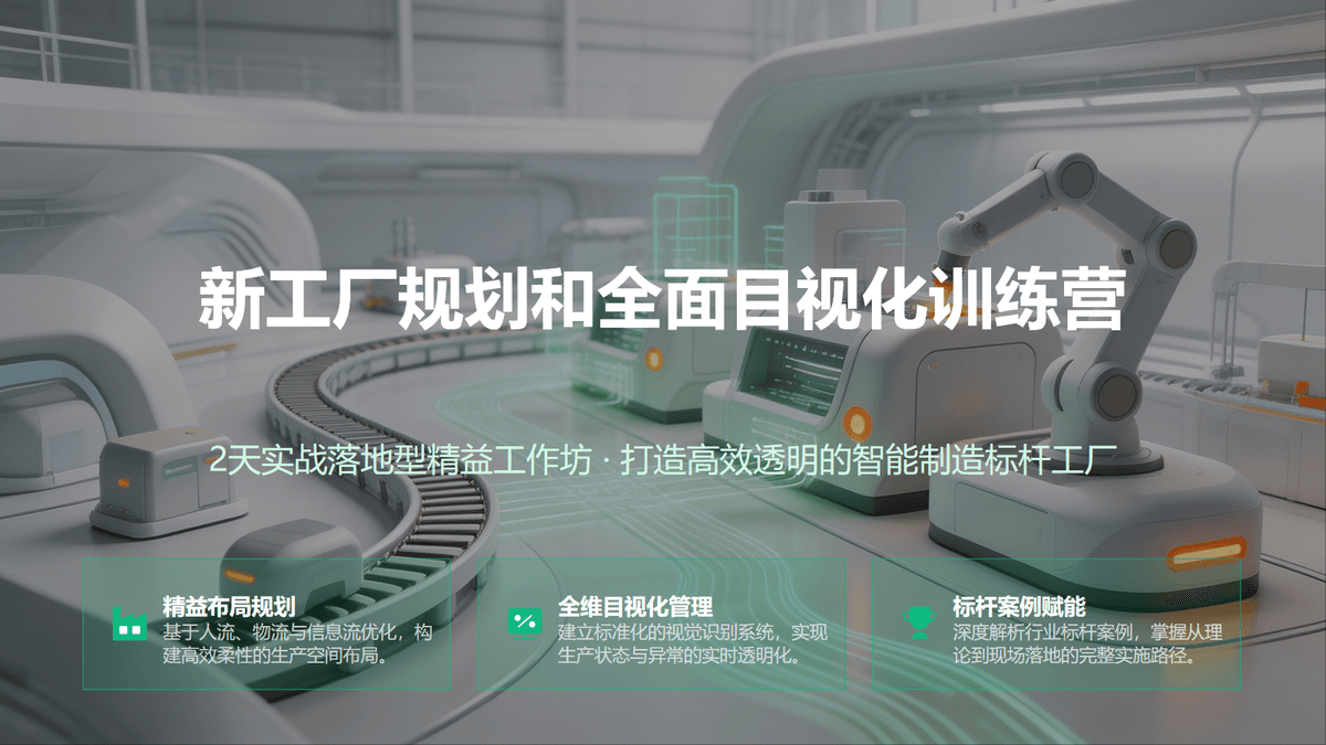 2026年8月28-29日新工厂规划和全面目视化训练营